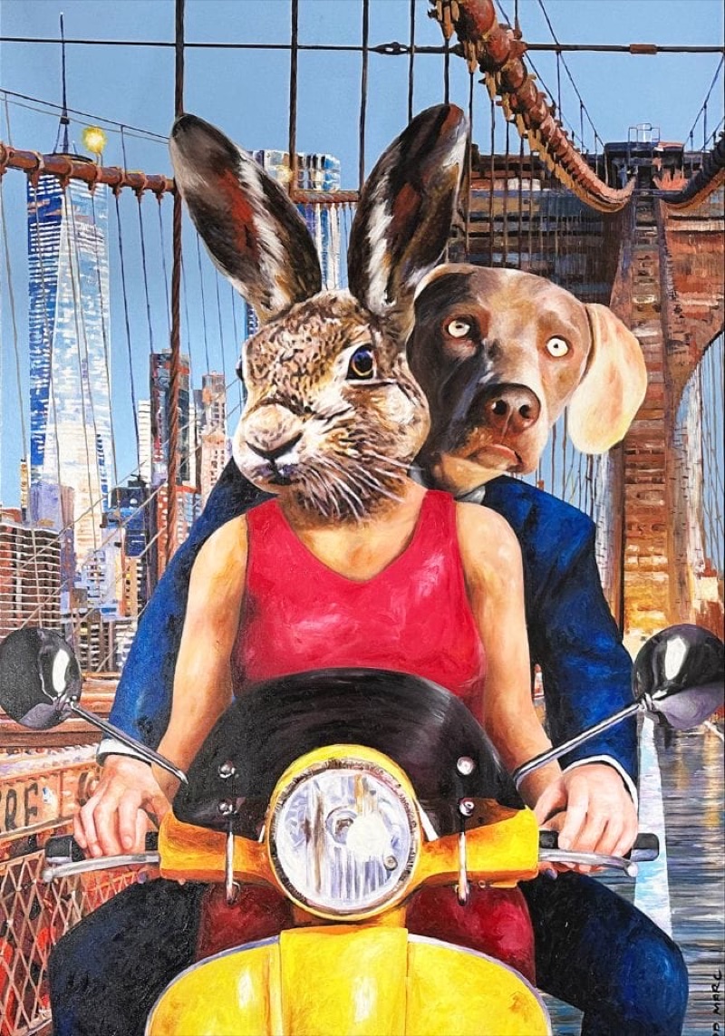 Fine-art auction lot on display at Charleston's
