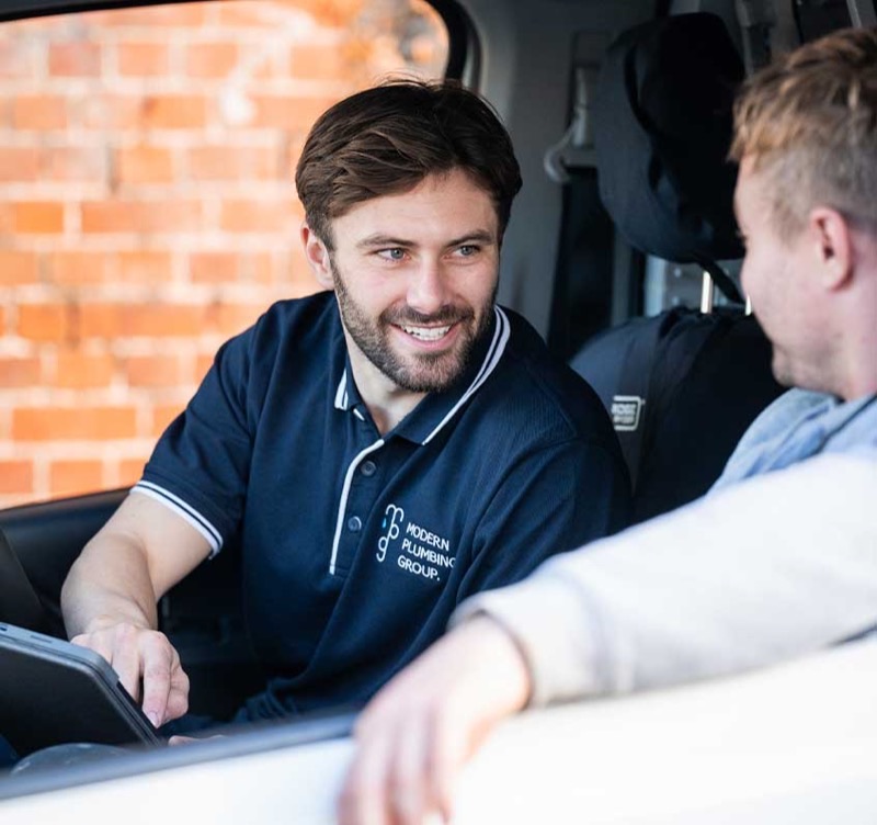 Modern Plumbing Group technician on site