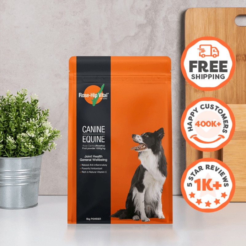 Rose-Hip Vital Canine joint supplement lifestyle shot